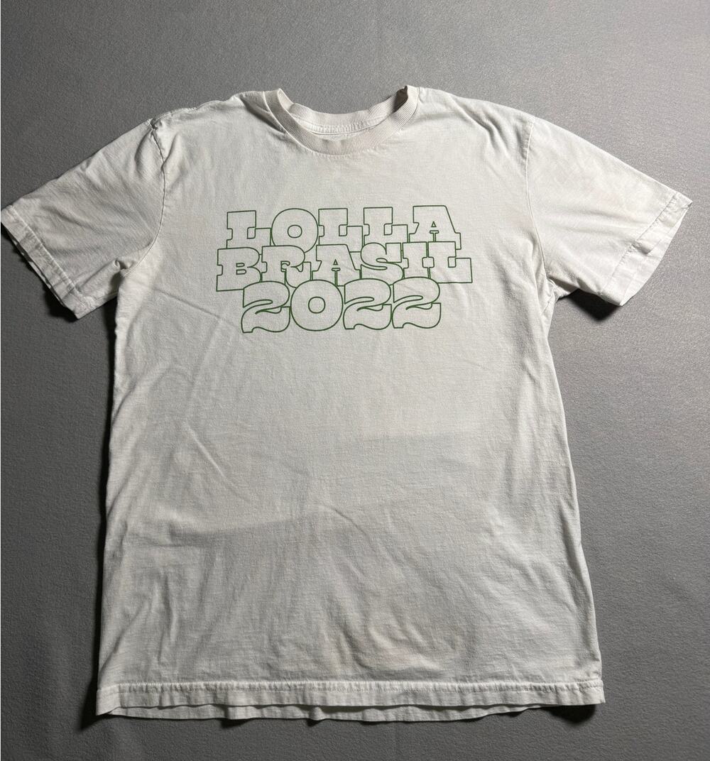 Lollapalooza Brazil Brasil 2022 2-Sided T-shirt Size Medium